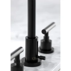 Kingston Brass FSC892XCML-P Manhattan Widespread Bathroom Faucet with Brass Pop-Up
