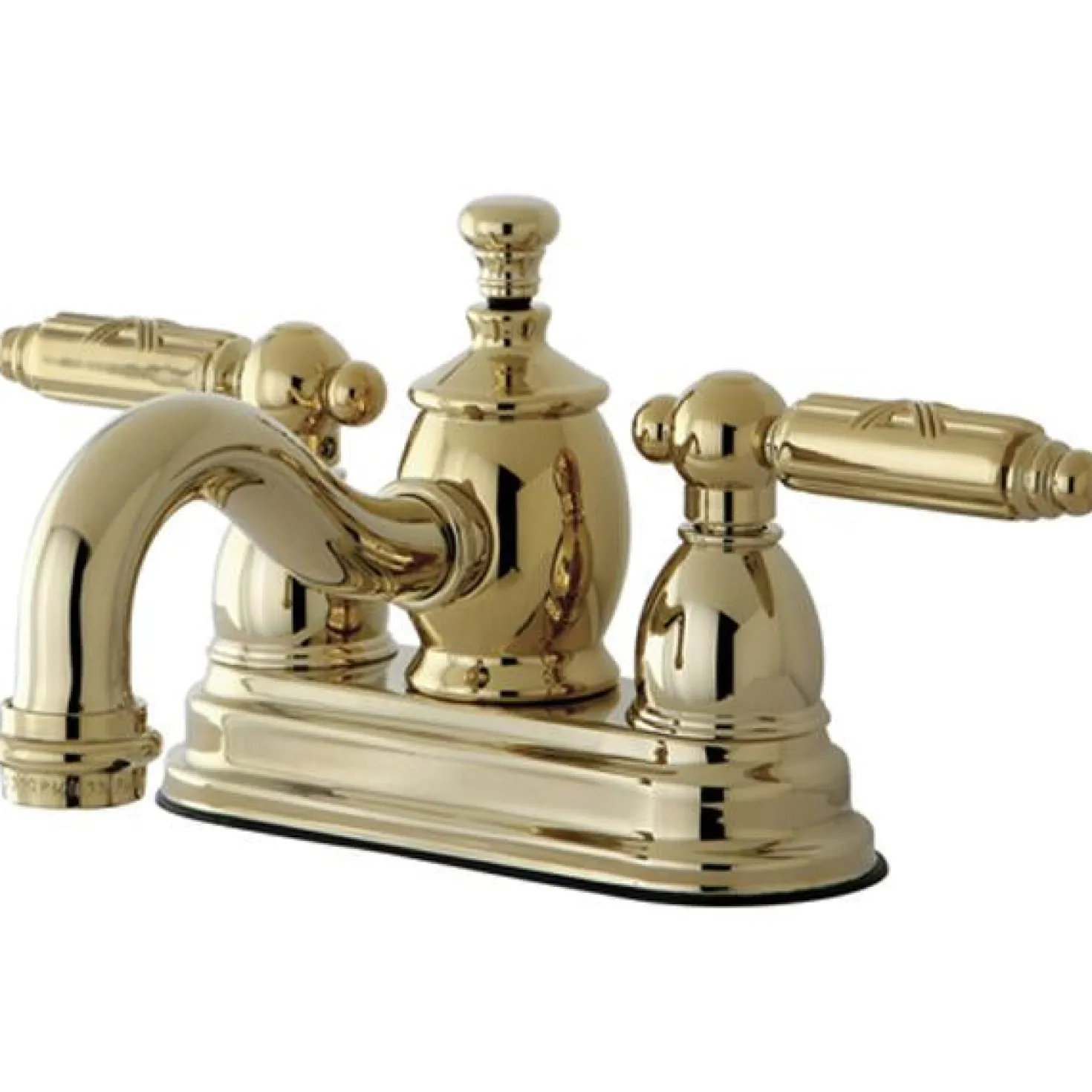 Kingston Brass Georgian 4" Centerset Lavatory Faucet with Metal Lever Handle and Heritage Spout