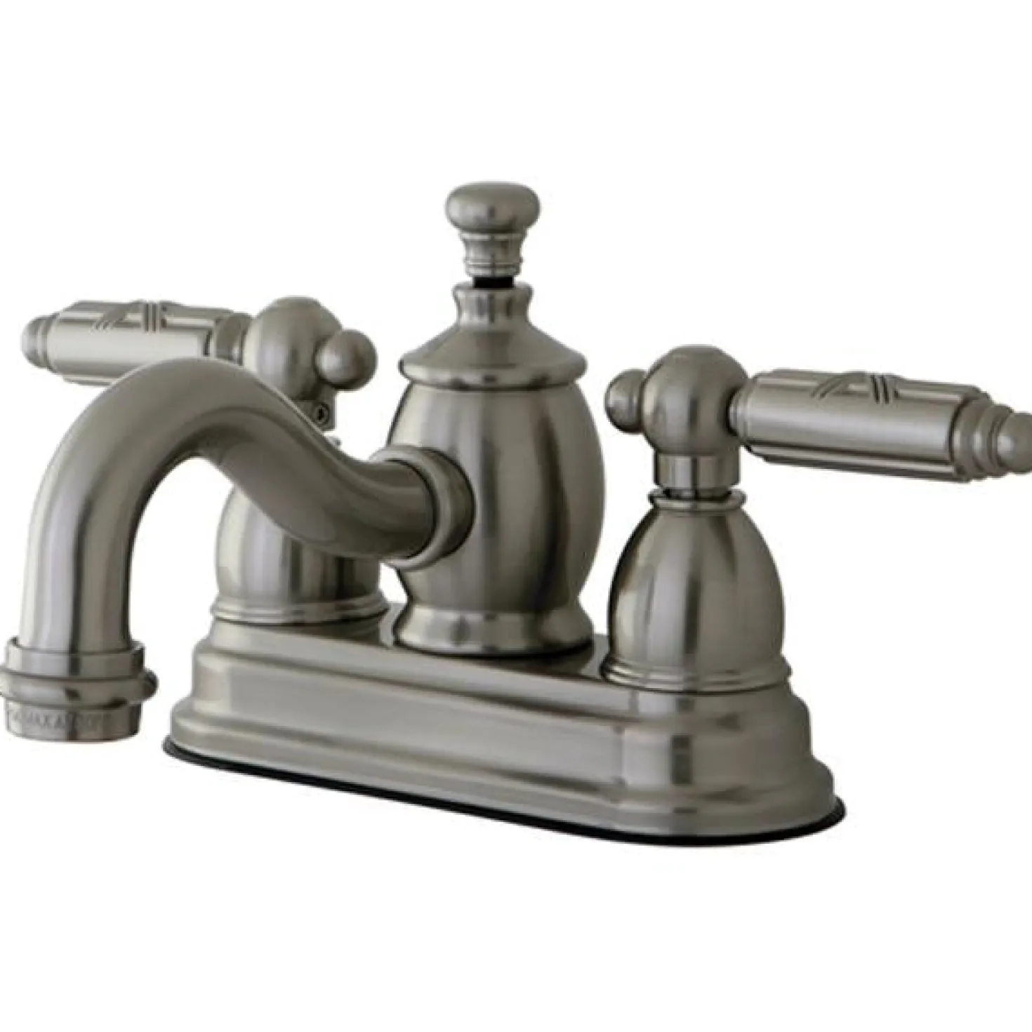 Kingston Brass Georgian 4" Centerset Lavatory Faucet with Metal Lever Handle and Heritage Spout