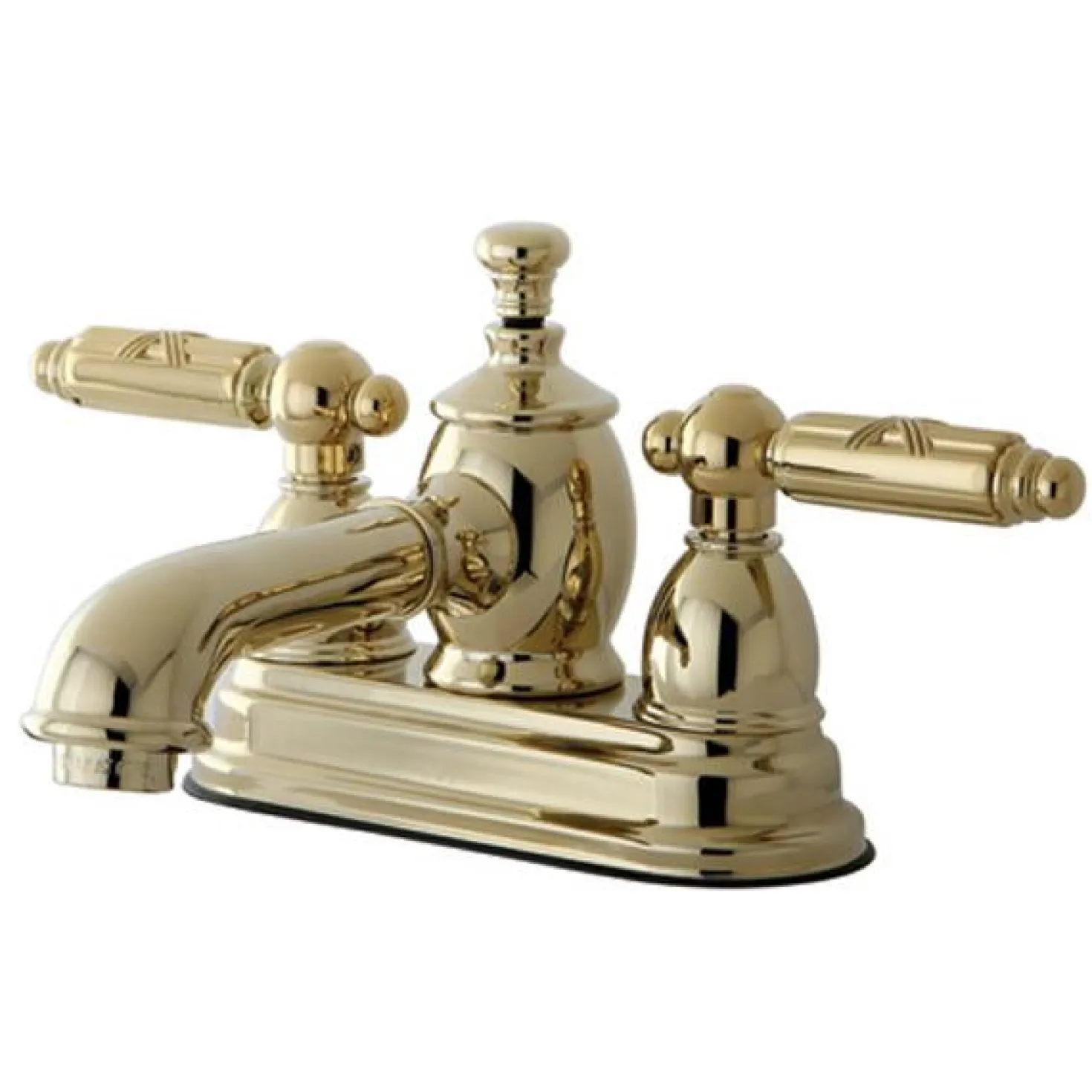 Kingston Brass Georgian 4" Centerset Lavatory Faucet with Heritage Spout and Metal Lever Handle