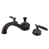 Kingston Brass Georgian Deck Mount 3-Hole Roman Tub Filler
