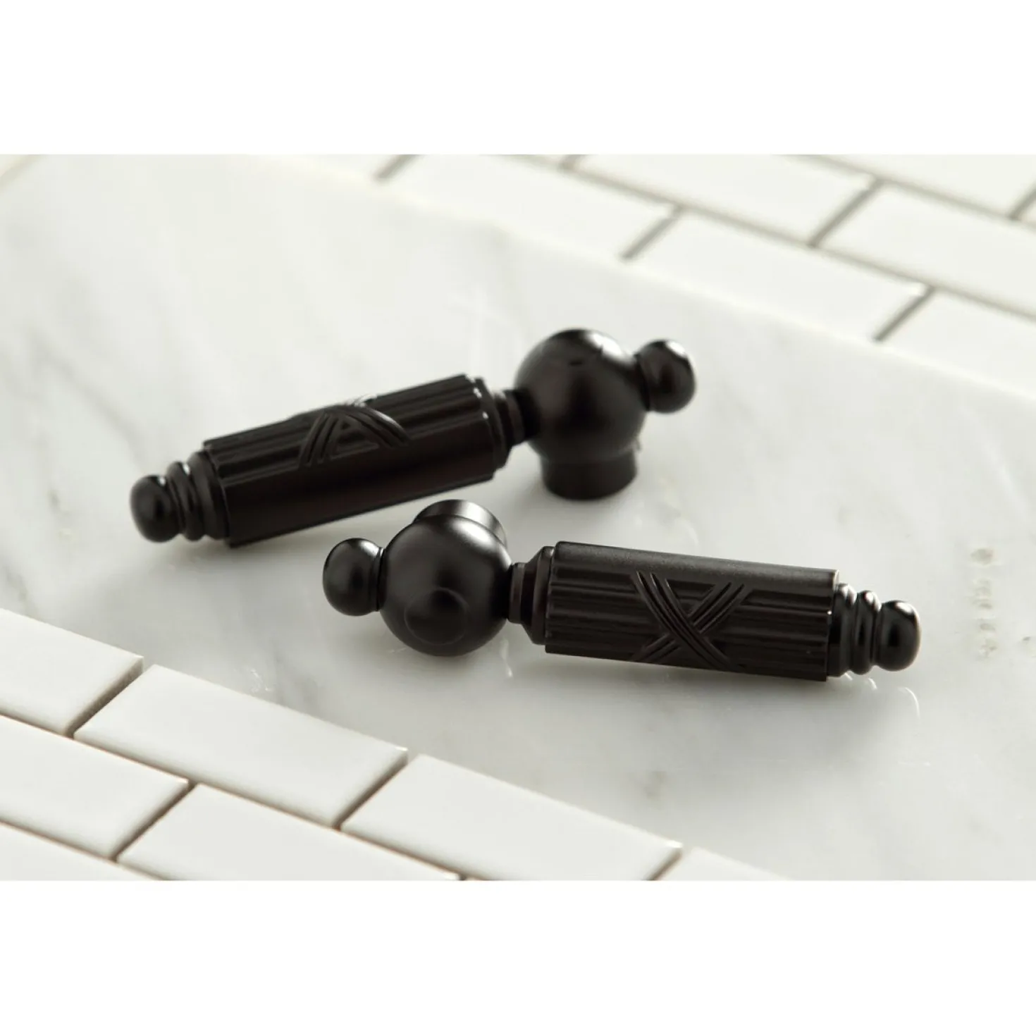 Kingston Brass Georgian 3-Hole 8-Inch Widespread Bathroom Faucet