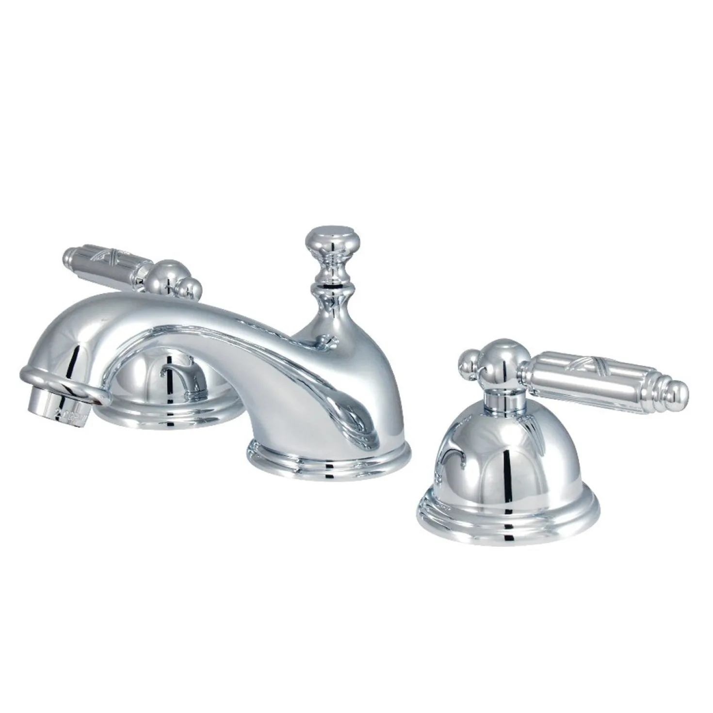 Kingston Brass Georgian 3-Hole 8-Inch Widespread Bathroom Faucet