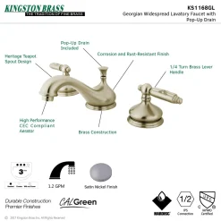 Kingston Brass Georgian 8-Inch Widespread Bathroom Faucet