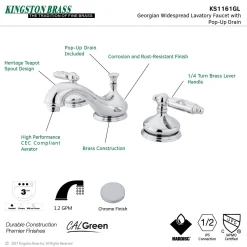 Kingston Brass Georgian 8-Inch Widespread Bathroom Faucet