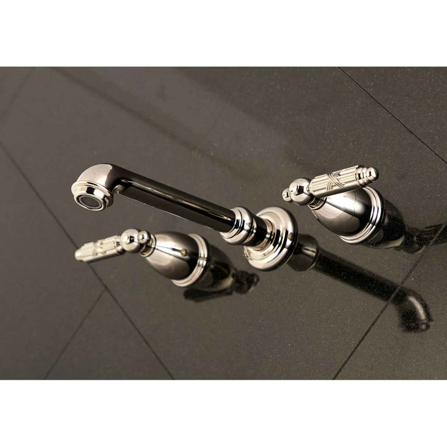 Kingston Brass Georgian Two-Handle Wall Mount Bathroom Faucet