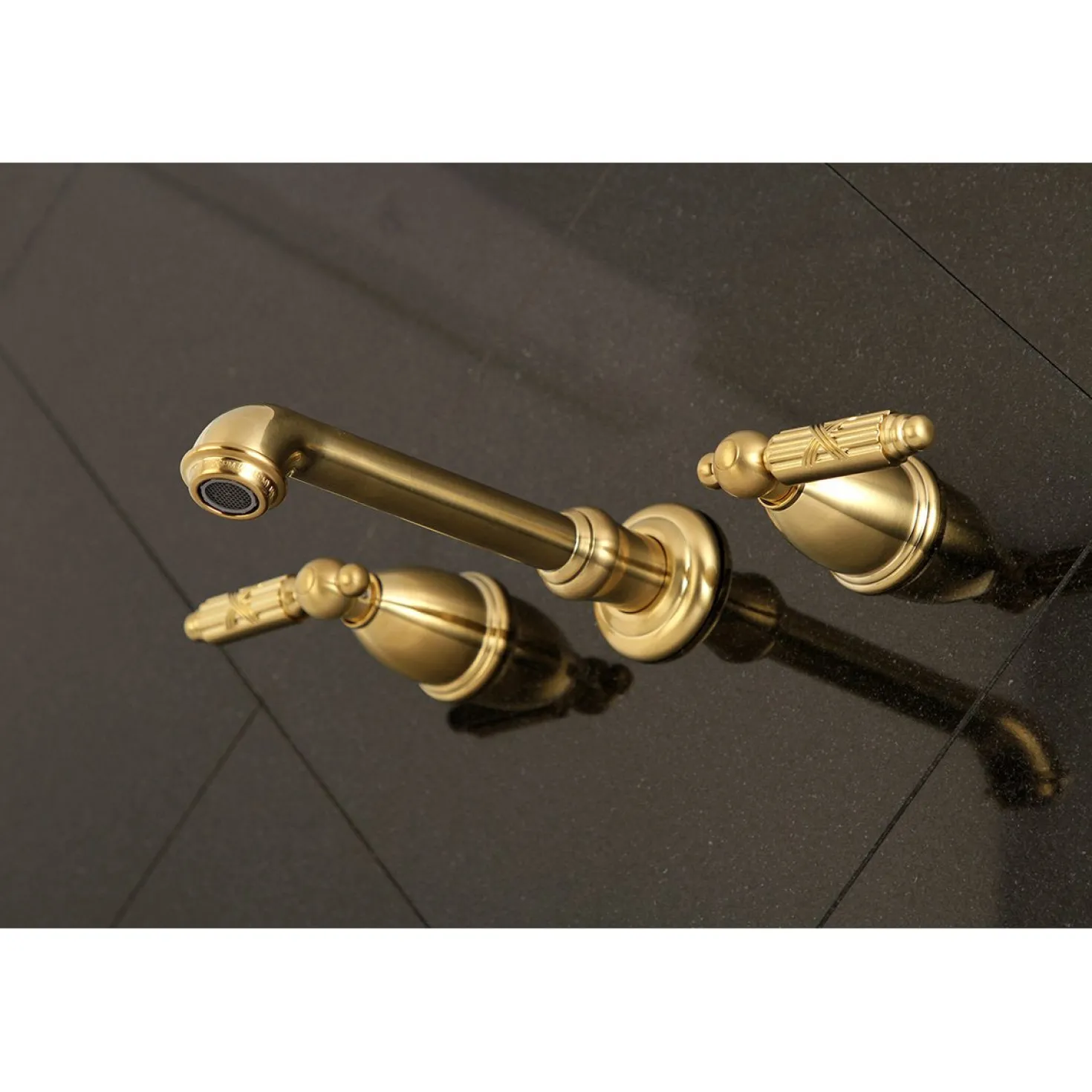 Kingston Brass Georgian Two-Handle Wall Mount Bathroom Faucet