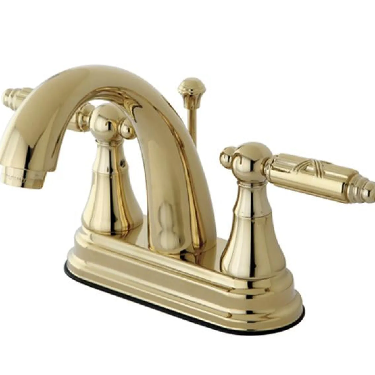 Kingston Brass Georgian Two Handle 4" Centerset Lavatory Faucet with Brass Pop-up