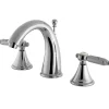 Kingston Brass Georgian Two Handle 8" to 16" Widespread Lavatory Faucet with Brass Pop-up