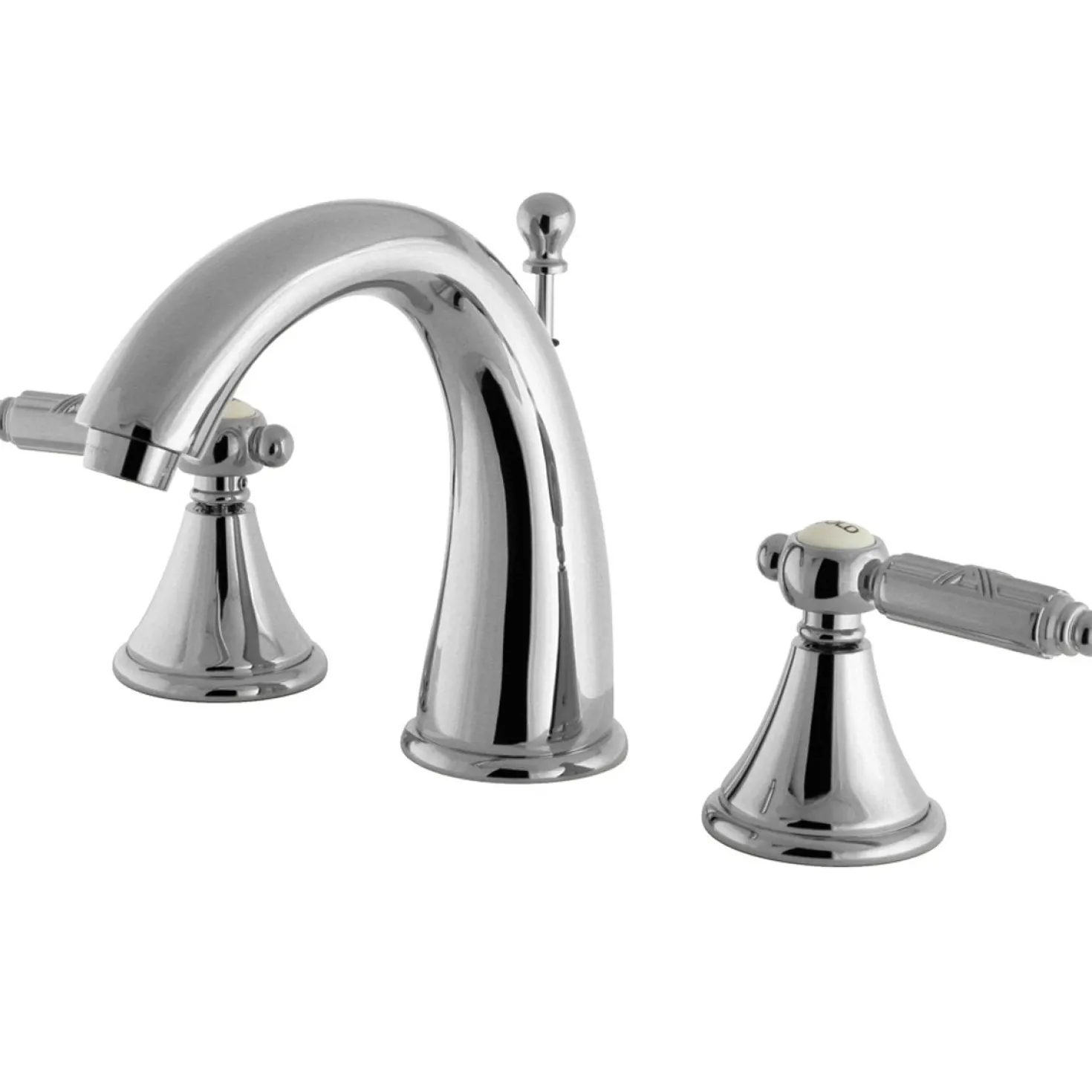 Kingston Brass Georgian Two Handle 8" to 16" Widespread Lavatory Faucet with Brass Pop-up