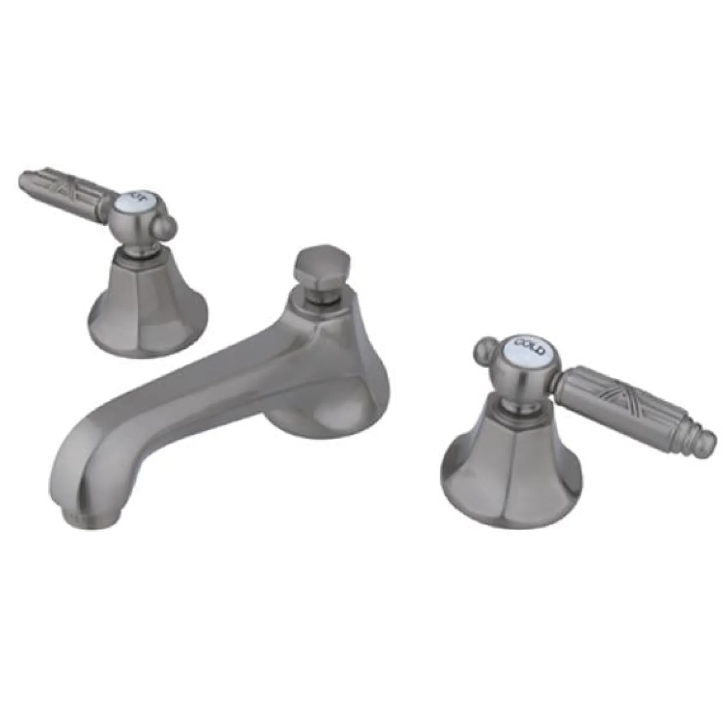 Kingston Brass Georgian Two Handle 8" to 16" Widespread Lavatory Faucet with Brass Pop-up