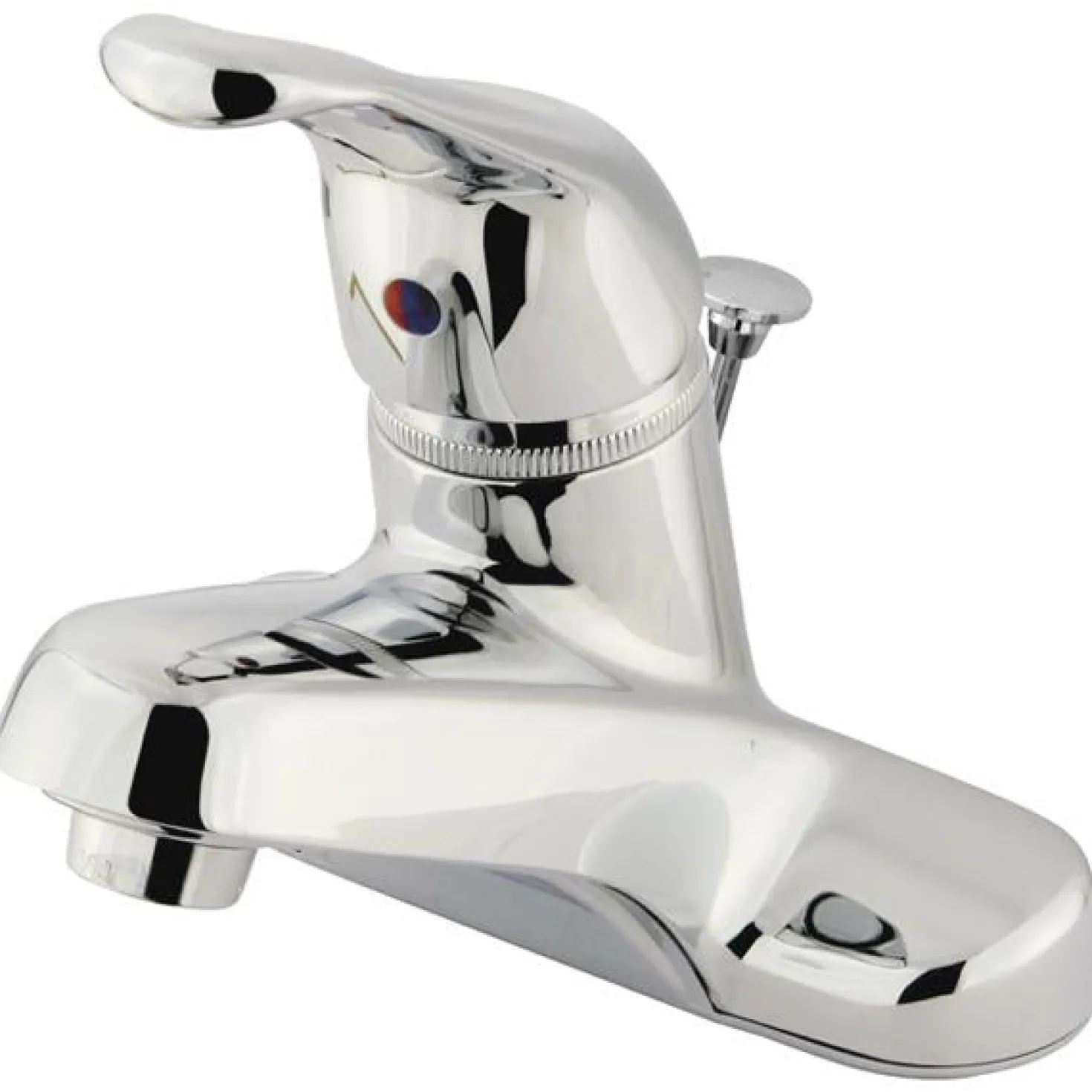 Kingston Brass GKB511B Water Saving Wyndham Centerset Lavatory Faucet with Single Loop Handle and Brass Pop-up in Chrome