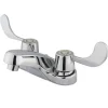 Kingston Brass GKB181G Water Saving Vista Centerset Lavatory Faucet with Blade Handles and Brass Grid Drain in Chrome