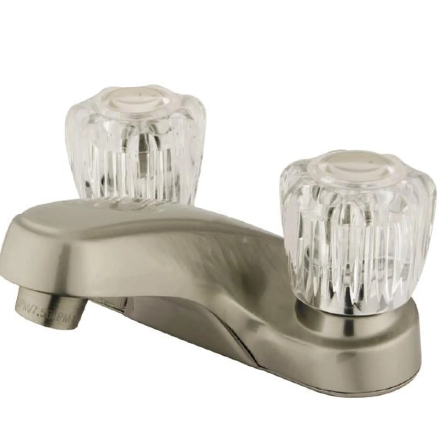 Kingston Brass GKB168LP Water Saving Americana Centerset Lavatory Faucet with Acrylic Handle in Satin Nickel