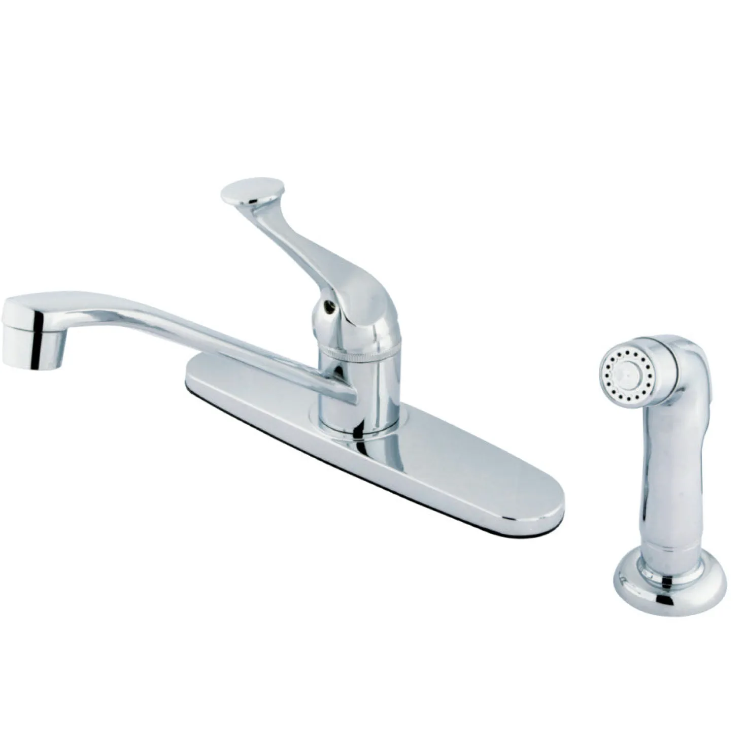 Kingston Brass GKB572SP Water Saving Chatham Centerset Kitchen Faucet with Single Lever Handle and Matching Side Sprayer in Chrome