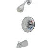 Kingston Brass GKB681T Water Saving Chatham Tub and Shower Faucet Trim Only with Single Acrylic Handle in Chrome