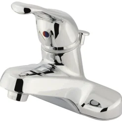 Kingston Brass GKB511 Water Saving Wyndham Centerset Lavatory Faucet with Single Loop Handle and ABS Pop-up in Chrome