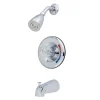 Kingston Brass GKB681 Water Saving Chatham Tub and Shower Faucet with Single Acrylic Handle in Chrome