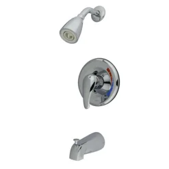 Kingston Brass GKB651 Water Saving Chatham Tub and Shower Faucet with 1.5GPM Shower Head and Single Lever Handle in Chrome