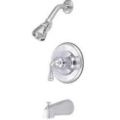 Kingston Brass GKB1631 Water Saving Magellan Single Handle Chrome Tub and Shower Faucet with 1.5GPM Showerhead