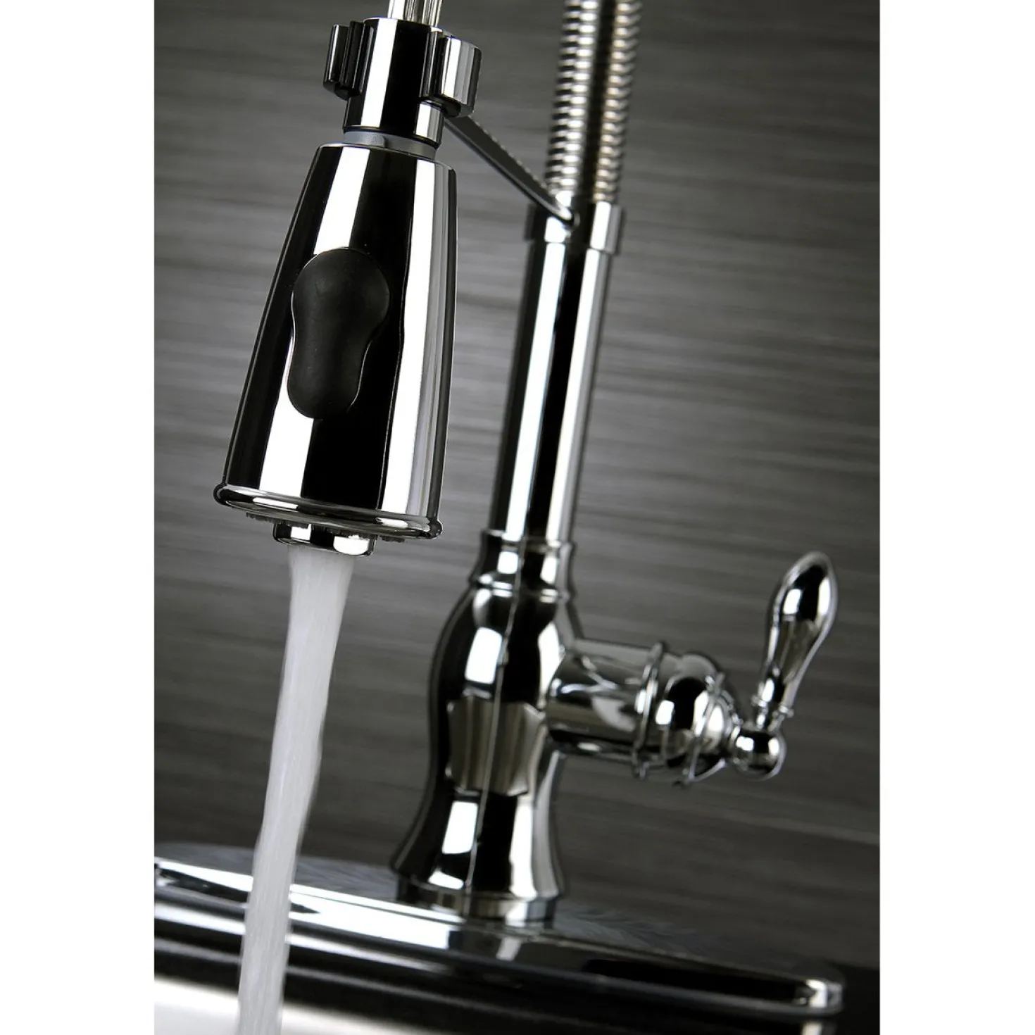 Kingston Brass Gourmetier American Classic Single-Handle Pre-Rinse Kitchen Faucet