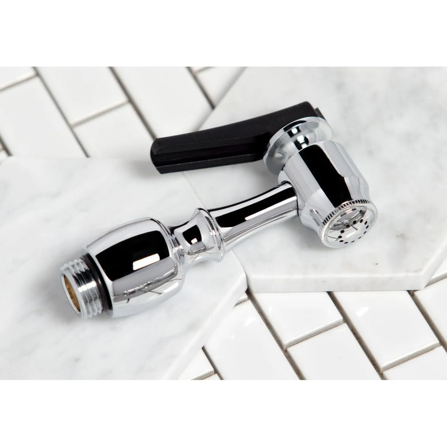 Kingston Brass Gourmetier American Classic Single-Handle Kitchen Faucet with Brass Sprayer
