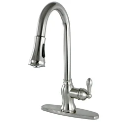 Kingston Brass Gourmetier American Classic Single-Handle Pull-Down Sprayer Kitchen Faucet