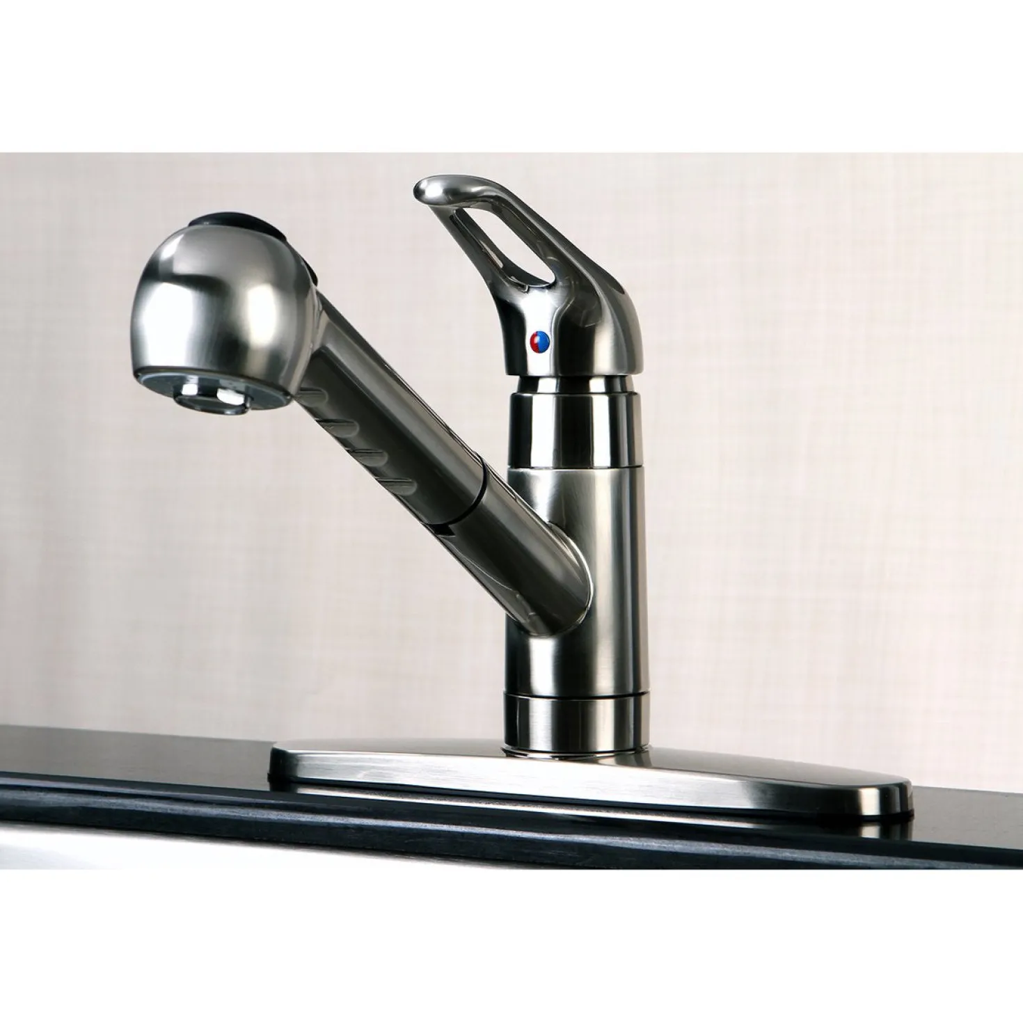 Kingston Brass Gourmetier Century Single-Handle Kitchen Faucet with Pull-Out Sprayer