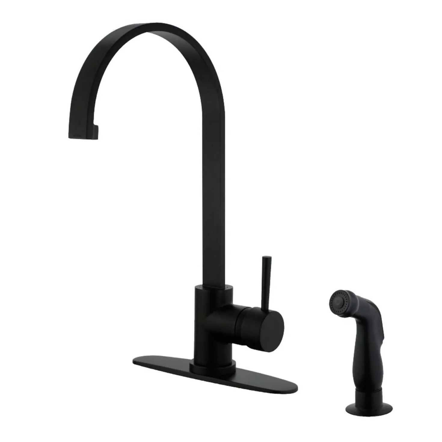 Kingston Brass Gourmetier Concord Single-Handle Kitchen Faucet with Side Sprayer