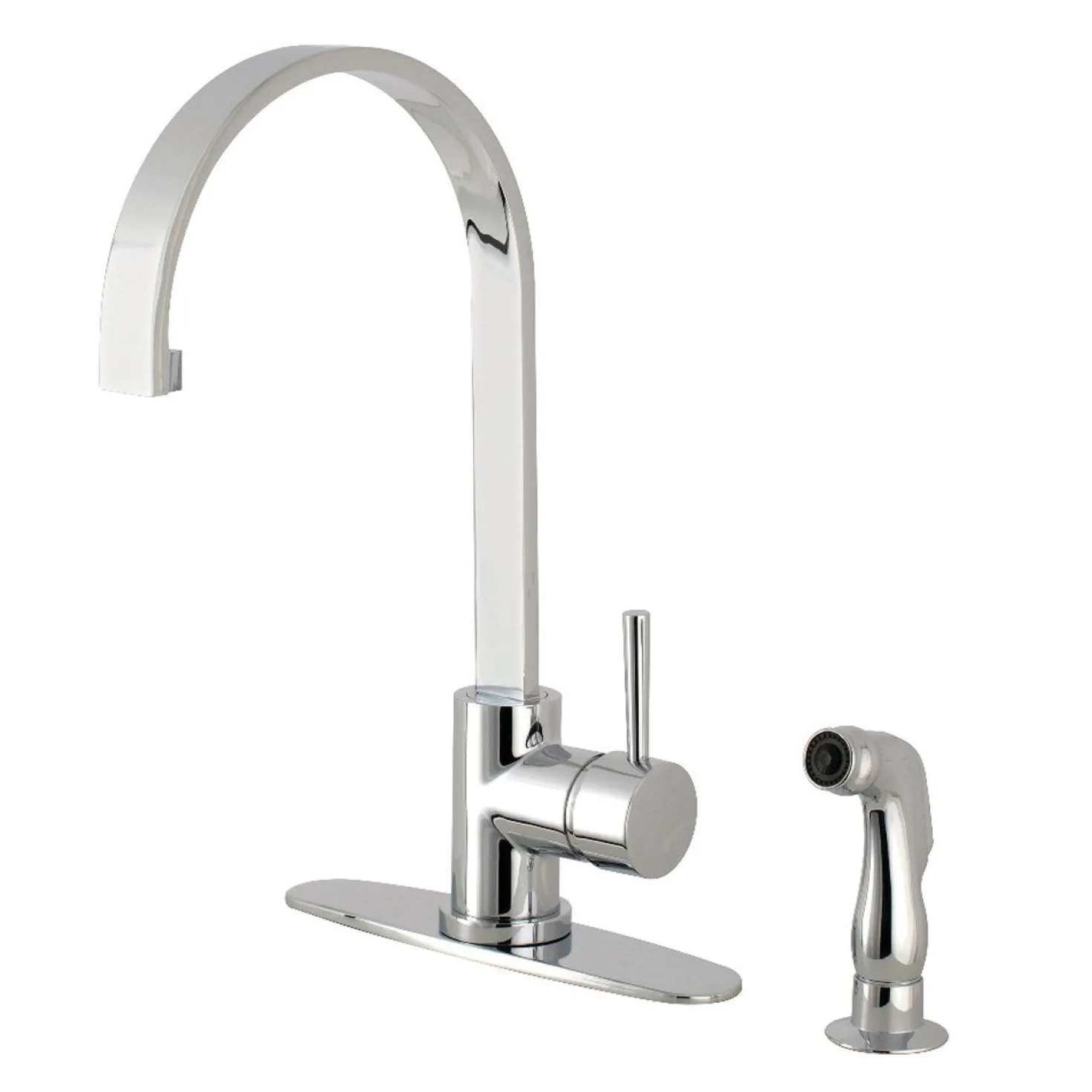 Kingston Brass Gourmetier Concord Single-Handle Kitchen Faucet with Side Sprayer
