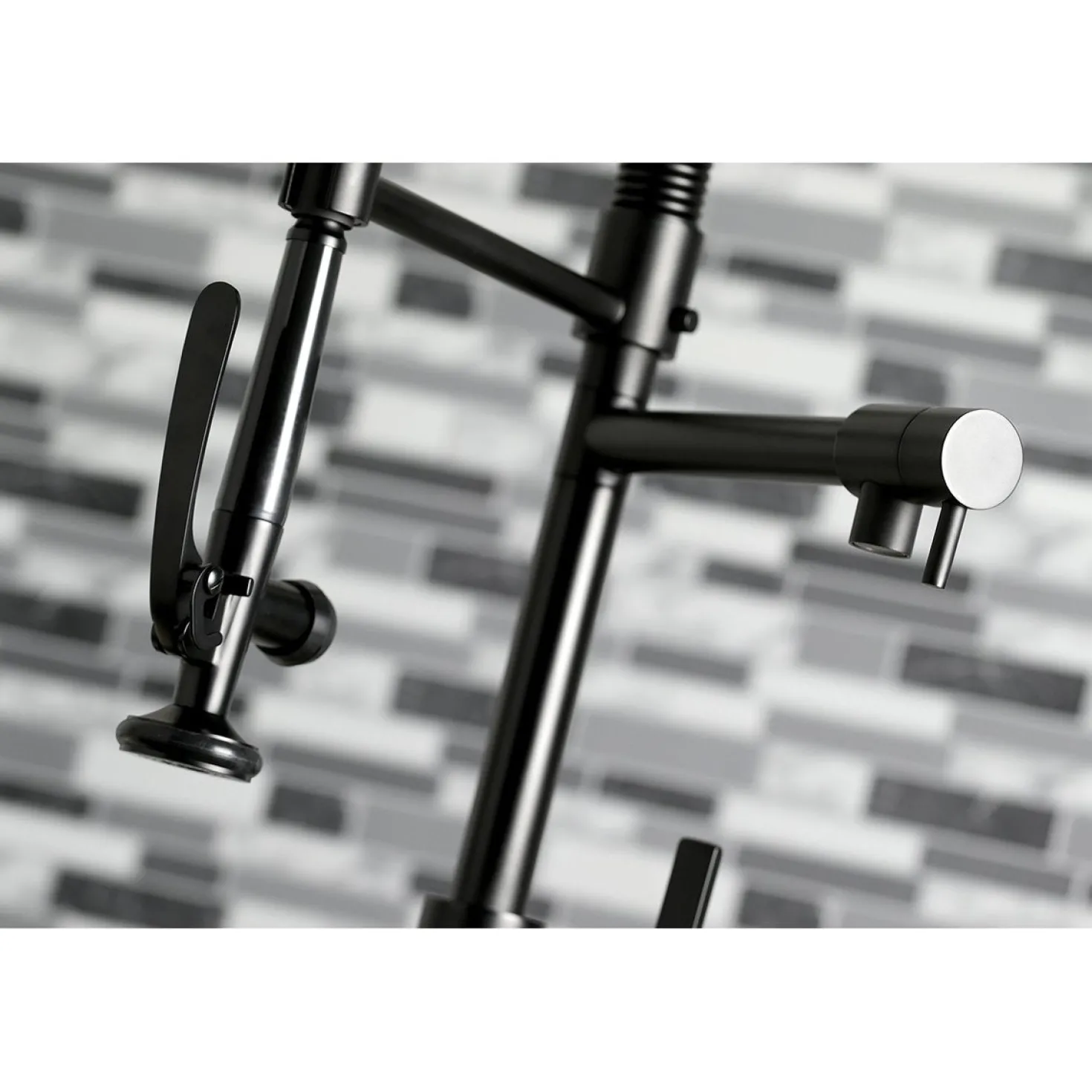 Kingston Brass Gourmetier Continental Single Hole Single-Handle Pre-Rinse Kitchen Faucet