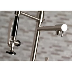 Kingston Brass Gourmetier Continental Single Hole Single-Handle Pre-Rinse Kitchen Faucet