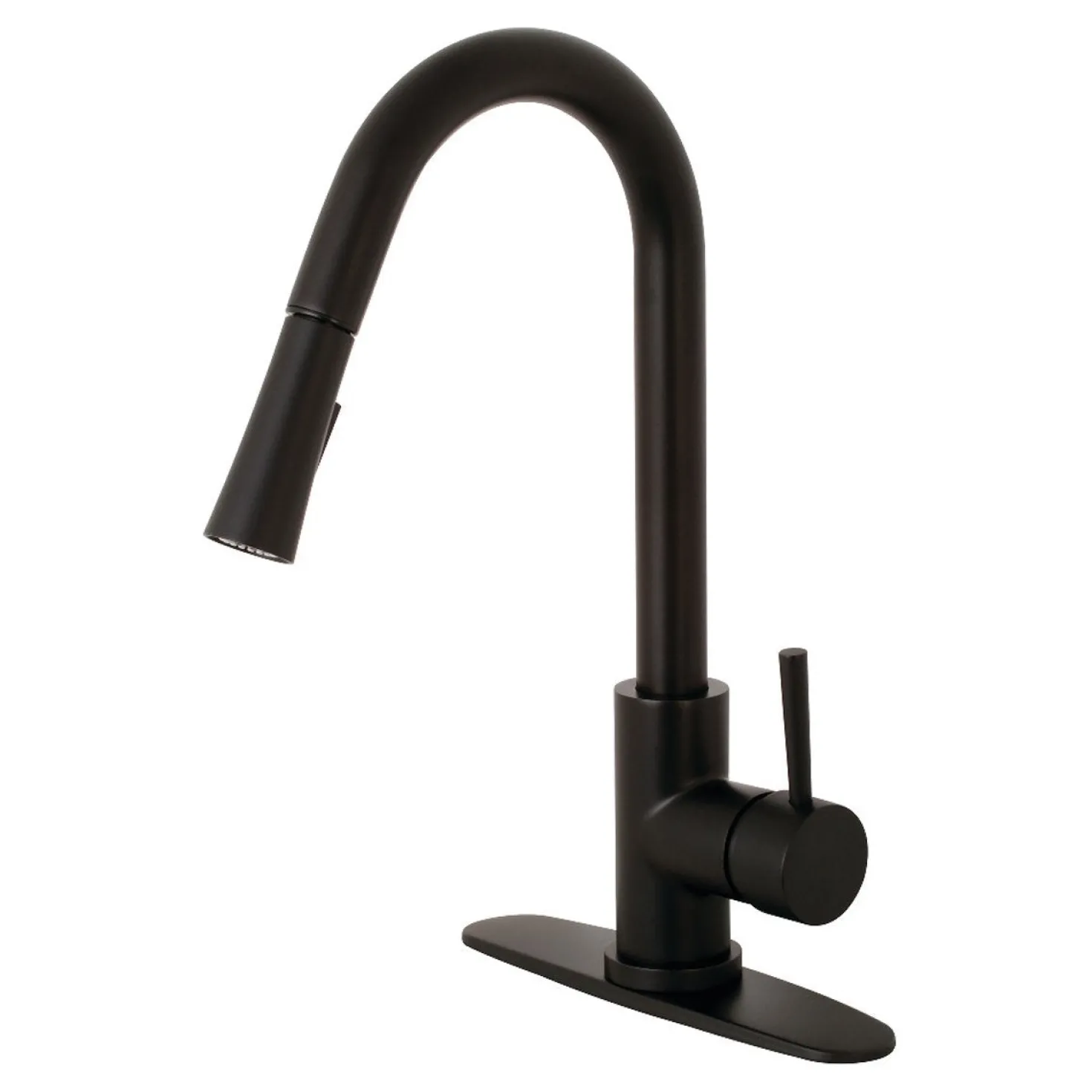 Kingston Brass Gourmetier Concord Single-Handle Kitchen Faucet with Pull-Down Sprayer