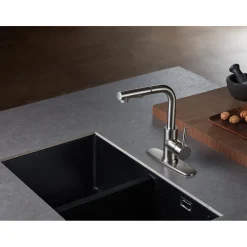 Kingston Brass Gourmetier Concord Single-Handle Kitchen Faucet with Pull-Out Sprayer