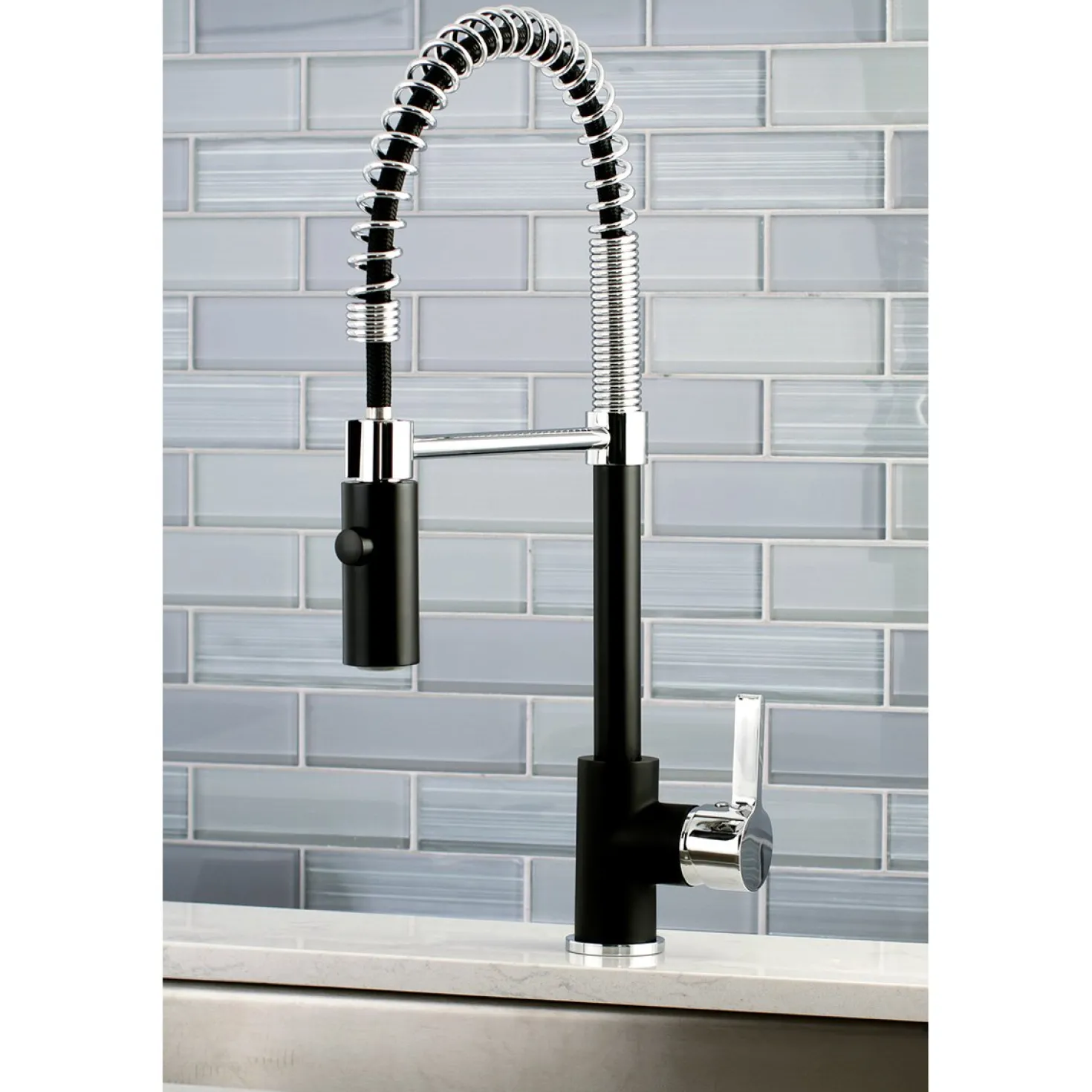 Kingston Brass Gourmetier Continental Single-Hole Single-Handle Pre-Rinse Kitchen Faucet