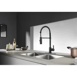 Kingston Brass Gourmetier Continental Single-Hole Single-Handle Pre-Rinse Kitchen Faucet