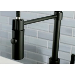 Kingston Brass Gourmetier Continental Single-Hole Single-Handle Pre-Rinse Kitchen Faucet