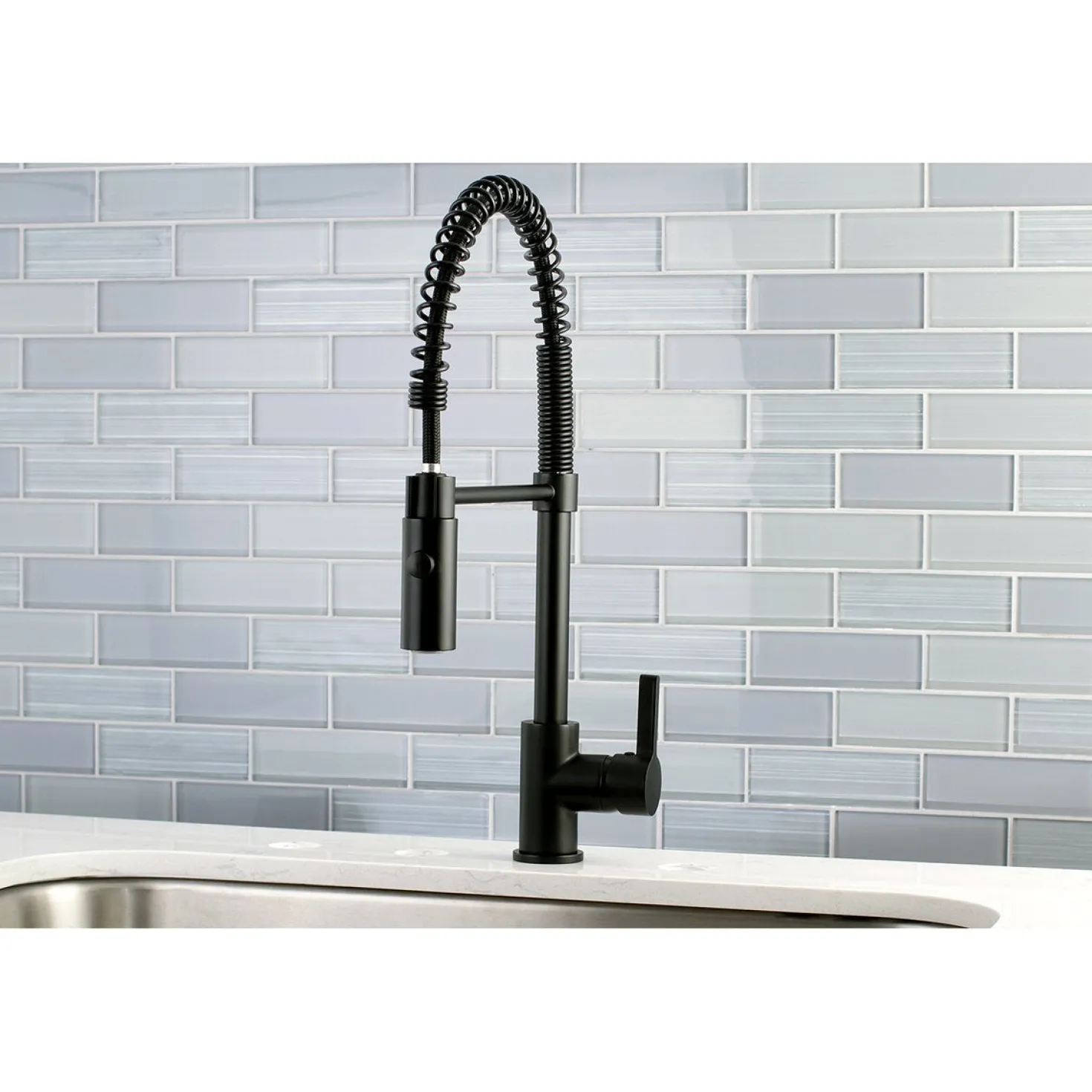 Kingston Brass Gourmetier Continental Single-Hole Single-Handle Pre-Rinse Kitchen Faucet