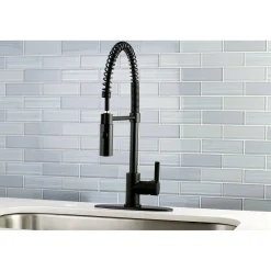 Kingston Brass Gourmetier Continental Single-Hole Single-Handle Pre-Rinse Kitchen Faucet