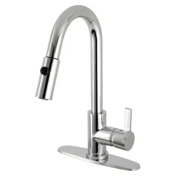 Kingston Brass Gourmetier Continental Single-Handle Single-Hole Pull-Down Kitchen Faucet