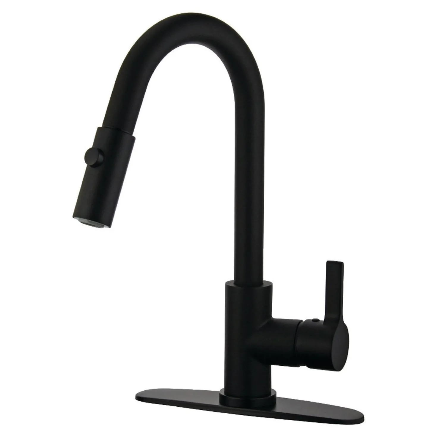 Kingston Brass Gourmetier Continental Single-Handle Single-Hole Pull-Down Kitchen Faucet