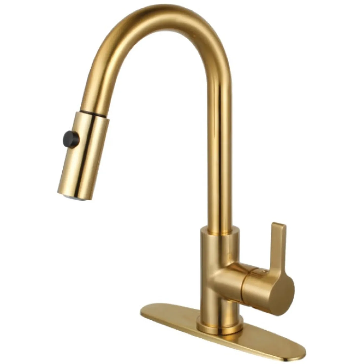 Kingston Brass Gourmetier Continental Single-Handle Single-Hole Pull-Down Kitchen Faucet