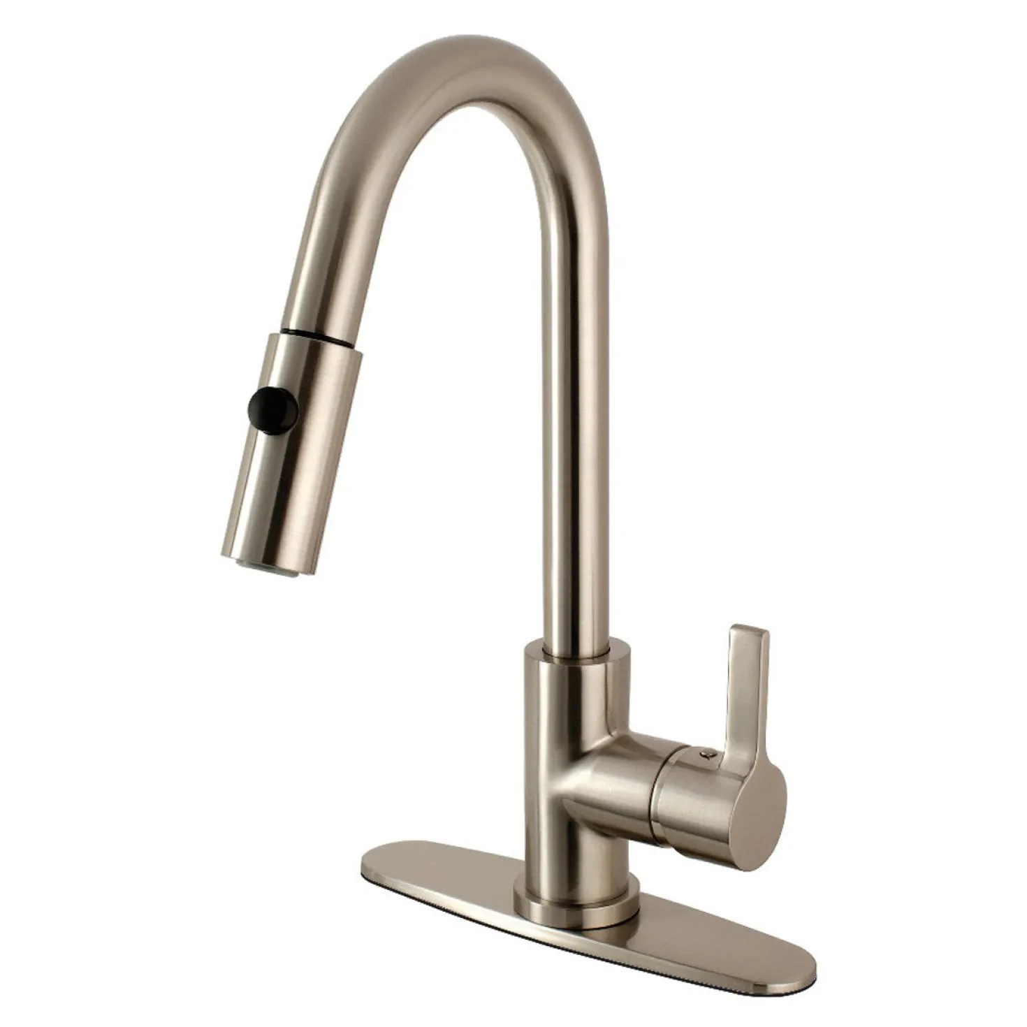 Kingston Brass Gourmetier Continental Single-Handle Single-Hole Pull-Down Kitchen Faucet