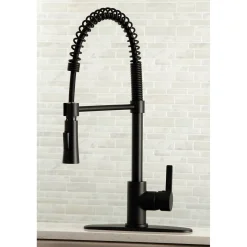 Kingston Brass Gourmetier Continental Single-Handle Pull-Down Kitchen Faucet
