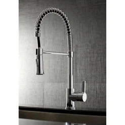 Kingston Brass Gourmetier Continental Single-Handle Pull-Down Kitchen Faucet