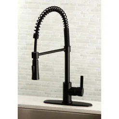 Kingston Brass Gourmetier Continental Single-Handle Pull-Down Kitchen Faucet