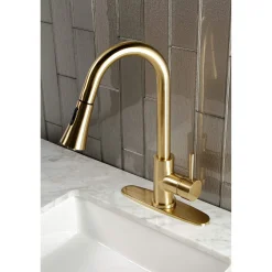 Kingston Brass Gourmetier Concord Deck Mount Single-Handle Pull-Down Kitchen Faucet