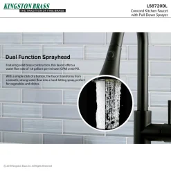 Kingston Brass Gourmetier Concord Deck Mount Single-Handle Pull-Down Kitchen Faucet