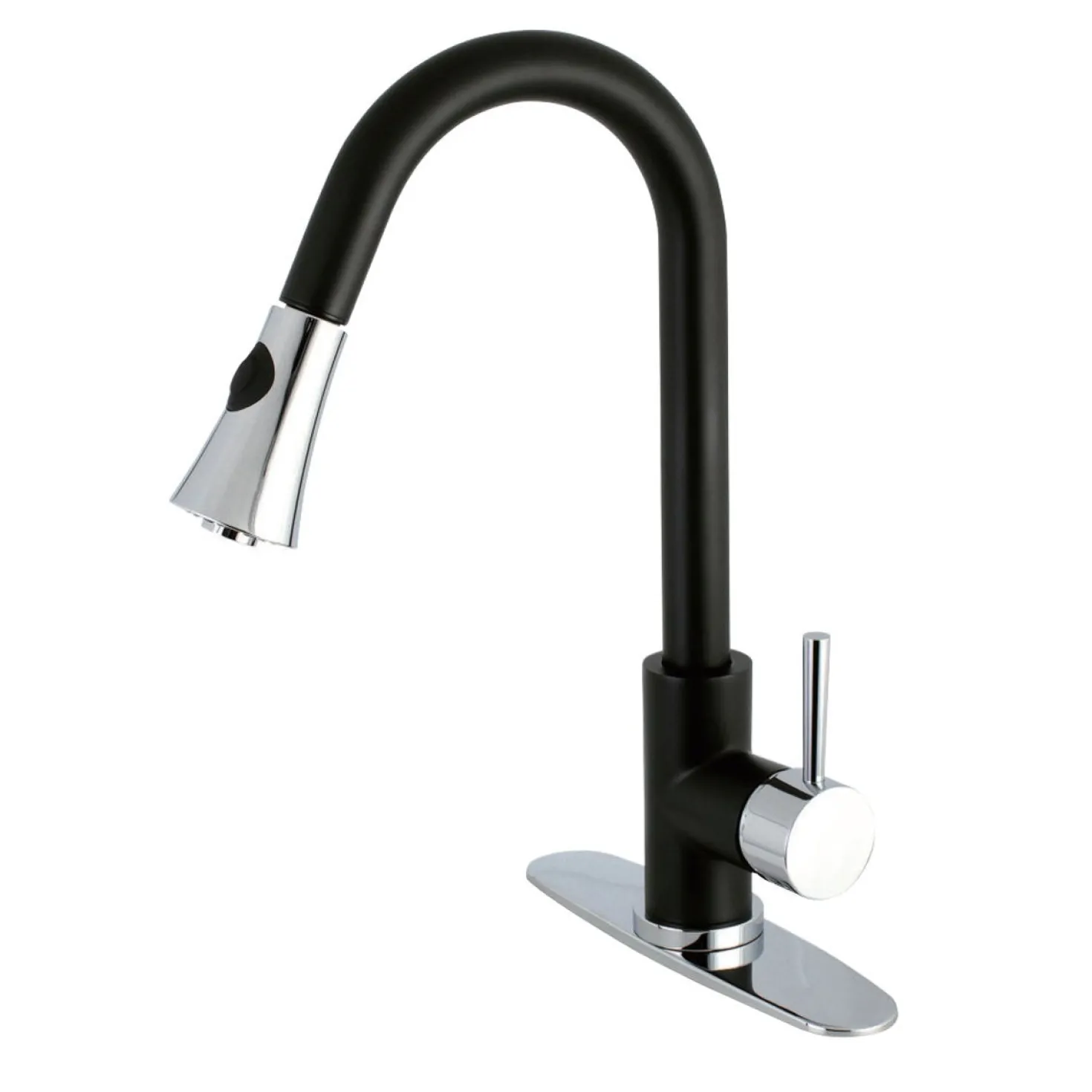 Kingston Brass Gourmetier Concord Deck Mount Single-Handle Pull-Down Kitchen Faucet