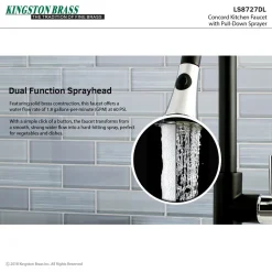 Kingston Brass Gourmetier Concord Deck Mount Single-Handle Pull-Down Kitchen Faucet